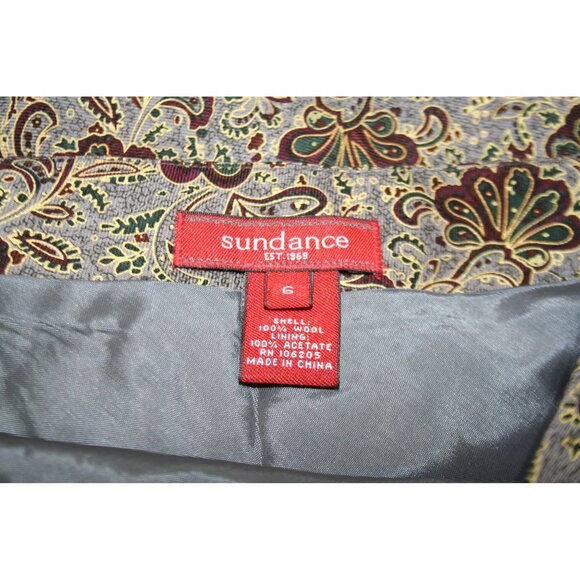 Sundance Lined Wool Maxi Skirt Womens Size 6 Earthy Boho Western Heritage Luxury - Picture 3 of 6